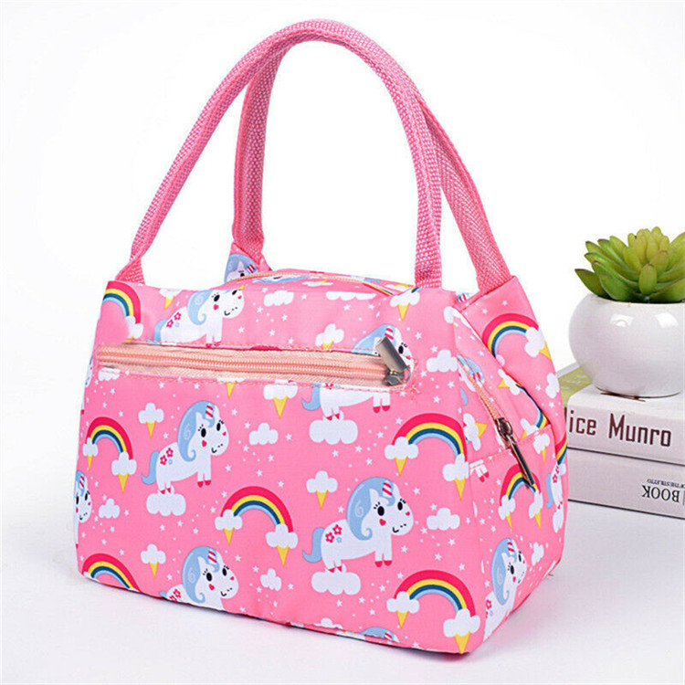 borsa da pranzo per la scuola con unicorno arcobaleno